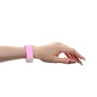 Бумажный контрольный браслет "Розовый неоновый" TYVEK - Фото 2
