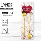 Ложки парные с подвесом «Тому, кого очень люблю», 2 шт., 3×15 см - Фото 1
