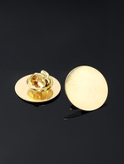 Основа для броши/значка (набор 5 шт.), площадка 2 см, цвет золото - Фото 3