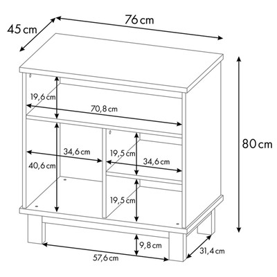 Комод Polini kids Simple 3400, цвет белый