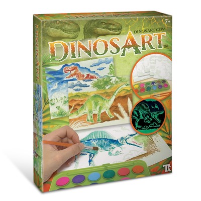 Набор для рисования с палитрой и готовыми эскизами DinosArt
