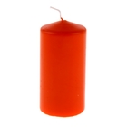 Свеча классическая 5*10 см, оранжевая, лакированная - Фото 1