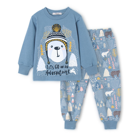 Пижама для мальчика, цвет синий, рост 104 см