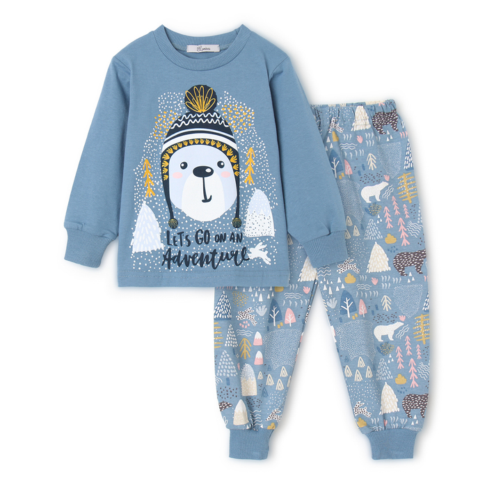 Пижама для мальчика, цвет синий, рост 110 см - Фото 1