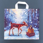 Пакет "Новогодняя тропа", полиэтиленовый с петлевой ручкой, 37 х 34 см, 70 мкм (50 шт) - фото 806460691