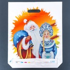 Пакет подарочный новогодний «Сказочные гости», полиэтиленовый с вырубной ручкой, 38×45 см, 50 мкм - Фото 2