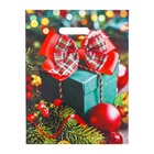 Пакет новогодний «Зеленый подарок», глянец полиэтиленовый с вырубной ручкой, 31×40 см, 60 мкм - фото 119101717