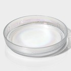 Набор стеклянных тарелок «Космос», 4 предмета: 2 тарелки 18,5×5,5 см, 2 тарелки 19,8×3,5 см, цвет перламутровый - фото 4490379