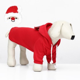 Костюм для животных "Дед Мороз", размер XS, красный