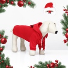 Костюм для животных новогодний «Дед Мороз», размер XL, красный - Фото 1