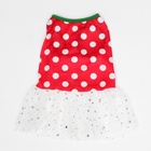 Костюм для животных "Фея", размер XS (ДС 22, ОГ 32, ОШ 21 см), красно-белый - фото 809229077