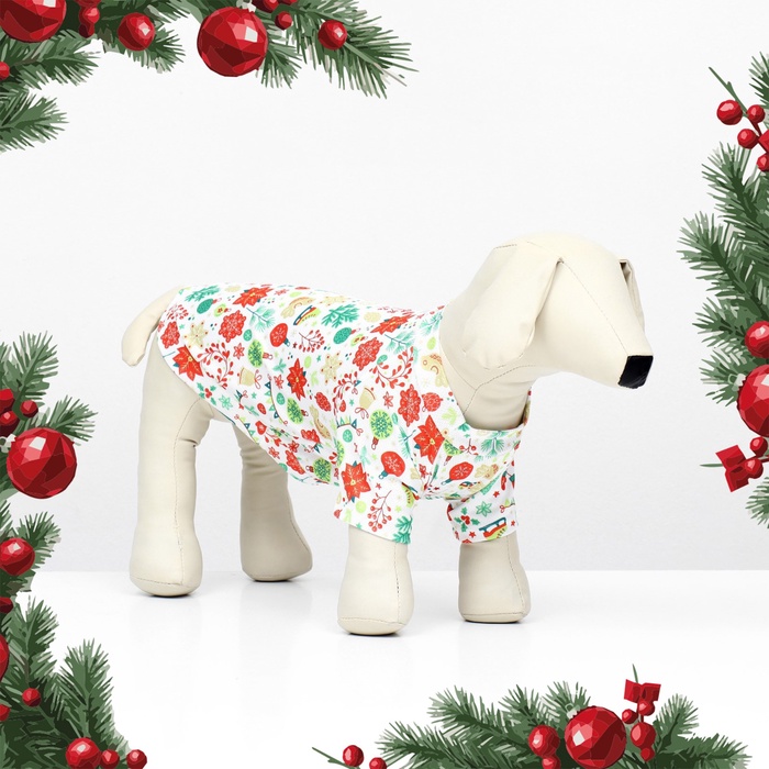 Толстовка для собак "Новогодняя карусель", размер L - Фото 1