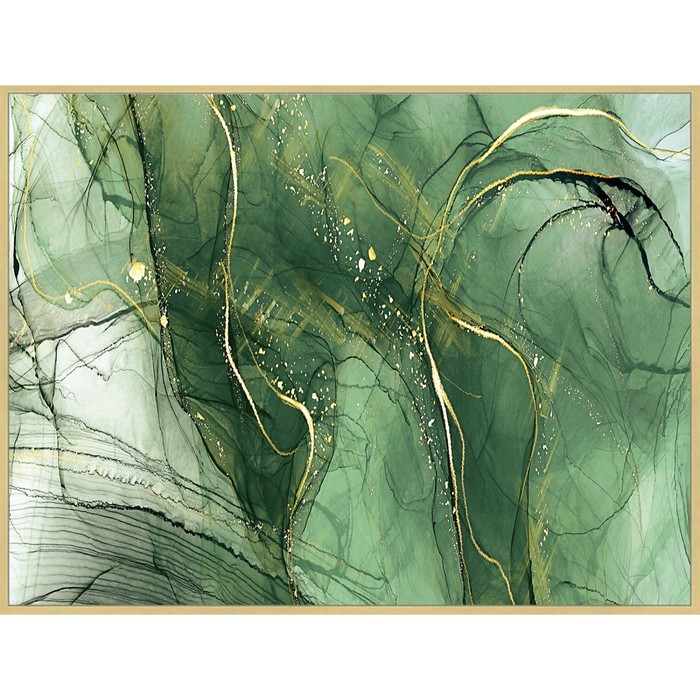 Репродукция картины «Зелёный флюид», 58х78, рама (20-005) - Фото 1