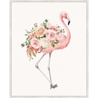 Репродукция картины «Фламинго. №2», 40х50, рама (20-001D) - фото 296177605