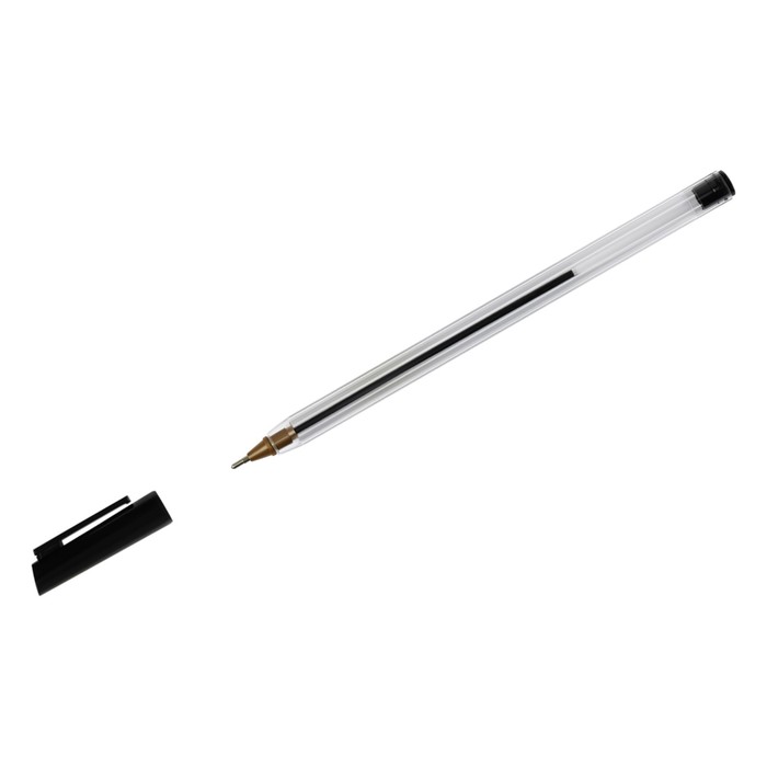Ручка шариковая СТАММ "800" черная, 0,7мм - Фото 1