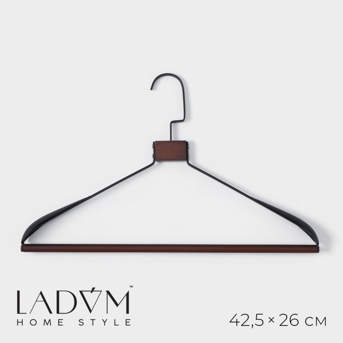 Плечики - вешалки для одежды LaDо́m Sombre, 42,5×26 см, цвет коричневый - Фото 1