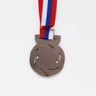 Медаль призовая 192 диам 4 см. 3 место. Цвет бронз. С лентой - фото 3916578