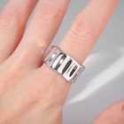 Кольцо «Мятые линии» рельеф, цвет серебро, безразмерное - Фото 2