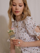 Кольцо «Перламутр», круг, белое в золоте, безразмерное  (артикул 9679562)  большой выбор товаров оптом и в розницу по низким ценам с доставкой