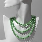 Бусы «Классика» шар №8, цвет зелёный, L=140 см - Фото 4