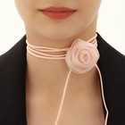 Чокер «Танго» роза блестящая, цвет пыльный розовый, 200 см - фото 8045668