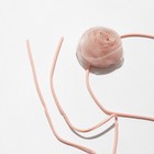 Чокер «Танго» роза блестящая, цвет пыльный розовый, 200 см - фото 8045669