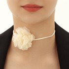 Чокер «Танго» роза воздушная, цвет молочный, 37 см - фото 11404216