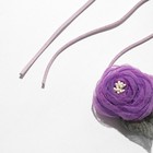 Чокер «Танго» роза нежность, цвет фиолетовый, 130 см - фото 7831138