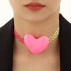 Чокер «Сердце» мягкое, цвет розово-салатовый, 40 см - фото 11404230
