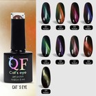 Гель лак для ногтей, «CAT`S EYE», 3-х фазный, 8мл, LED/UV, цвет хамелеон/бронзовый (06) - Фото 6