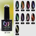 Гель лак для ногтей, кошачий глаз, трехфазный, 8 мл, LED/UV, зеленый (09) - Фото 6