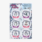 Наклейки новогодние для цветов и подарков «Пингвинчики», 16×9.5 см - Фото 1