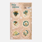 Наклейки для цветов и подарков "Добра и тепла", 16 × 9,5 см - фото 11404398