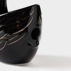 Подставка для столовых приборов «Лебедь», 5 предметов: подставка 9×6.5×16.5 см, 2 ложки, 2 вилки, чёрная - Фото 5