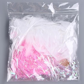 Набор для творчества и декора «Перья белые + наполнитель», цвет розовый
