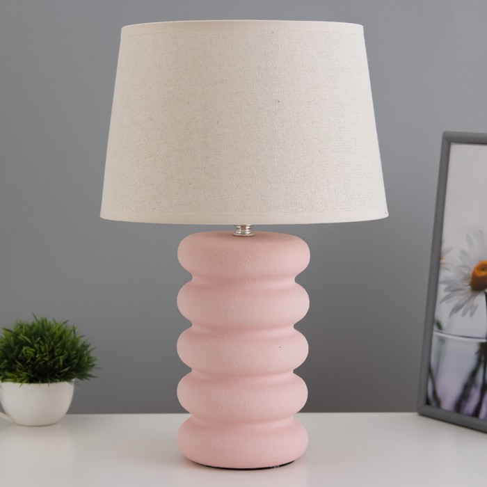 Настольная лампа "Беатриса" Е27 40Вт розовый 30х30х41,5см RISALUX - Фото 1
