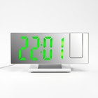 Часы-будильник электронные настольные с проекцией на потолок, 18.4×7.5 см, зеленая индикация - фото 51484938