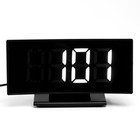 Часы - будильник электронные настольные с термометром, календарем, 17 х 9.5 см, 3ААА, USB - Фото 3