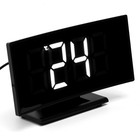 Часы - будильник электронные настольные с термометром, календарем, 17 х 9.5 см, 3ААА, USB - Фото 4