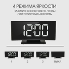 Часы - будильник электронные настольные с термометром, календарем, 17×9.5 см, 3хААА, USB - Фото 8