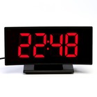 Часы - будильник электронные настольные: термометр, календарь, 17×9.5 см, 3хААА, USB - Фото 6