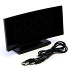 Часы-будильник электронные настольные, термометр, календарь, USB, 17×9.5 см, 3хААА - Фото 5