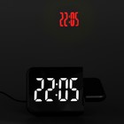 Часы - будильник электронные настольные с проекцией на потолок, календарем, 2ААА, USB - фото 7831442