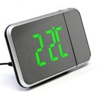 Часы электронные настольные, USB, календарь, будильник, с проекцией, зелёная индикация - Фото 7