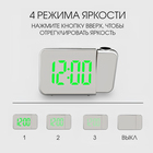 Часы электронные настольные, USB, календарь, будильник, с проекцией, зелёная индикация - Фото 2
