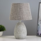 Настольная лампа "Элнес" Е14 40Вт бело-серый 19х19х32 см - фото 4039187
