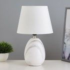 Настольная лампа "Элисса" E14 40Вт бело-серый 20х20х32 см RISALUX - фото 301027824