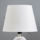Настольная лампа "Элисса" E14 40Вт бело-серый 20х20х32 см RISALUX - фото 23106813