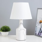 Настольная лампа "Изель" E14 40Вт бело-серый 22,5х22,5х37 см - фото 2255506