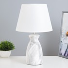 Настольная лампа "Лаена" E14 40Вт бело-серый 22,5х22,5х37 см RISALUX - фото 301027853